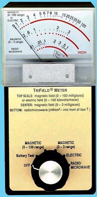 TriField TF2 EMF-Messgerät – Flachversion Für 50/60 Hz, AC Magnetfeld, Elektrisch, RF/Mikrowelle